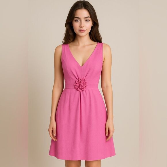 Lilly Pulitzer Pink Midi Dress, size 8 - Picture 1 of 11